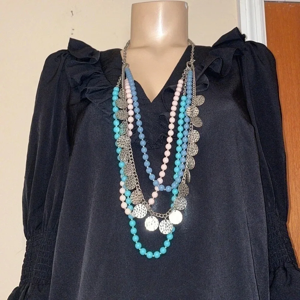 Premier designs womens necklace statement multi strand sugar rush vintage chunky